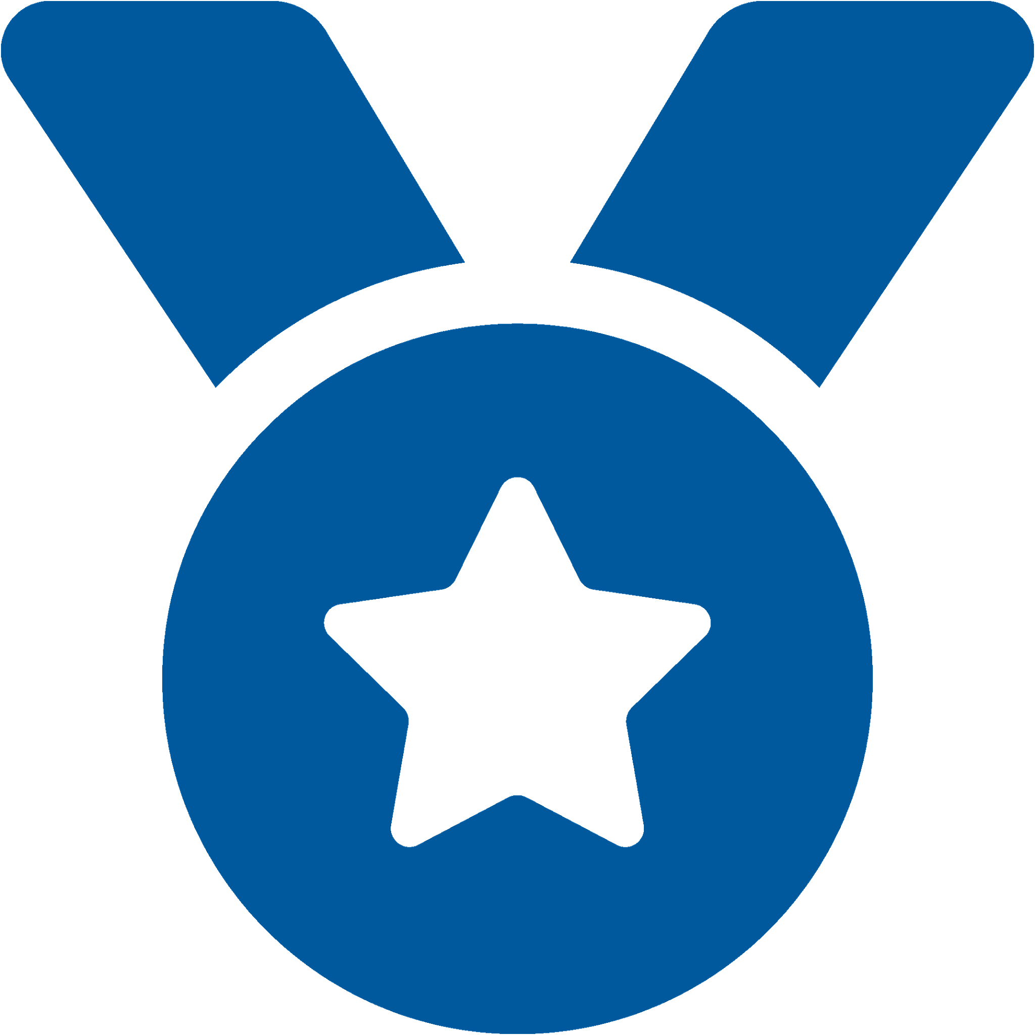 Medaille in Lerinc blau