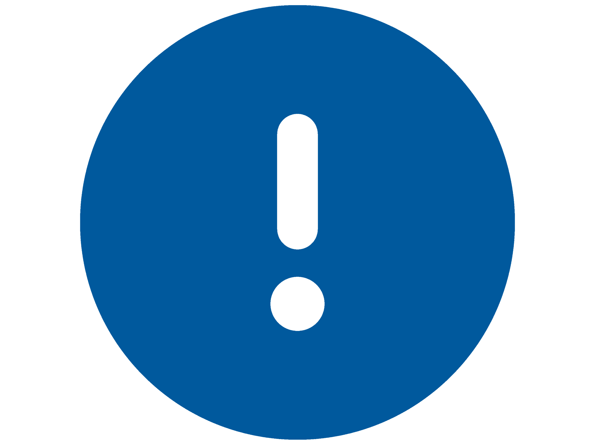 Ausrufezeichen Lerinc Blau